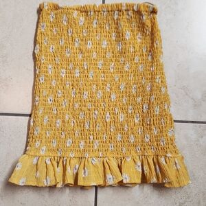 Forever 21 Yellow Floral Tube Top Or Skirt